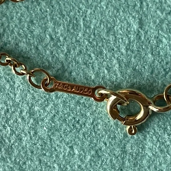 Tiffany yellow gold olive leaf topaz bracelet - Picture 6 of 9